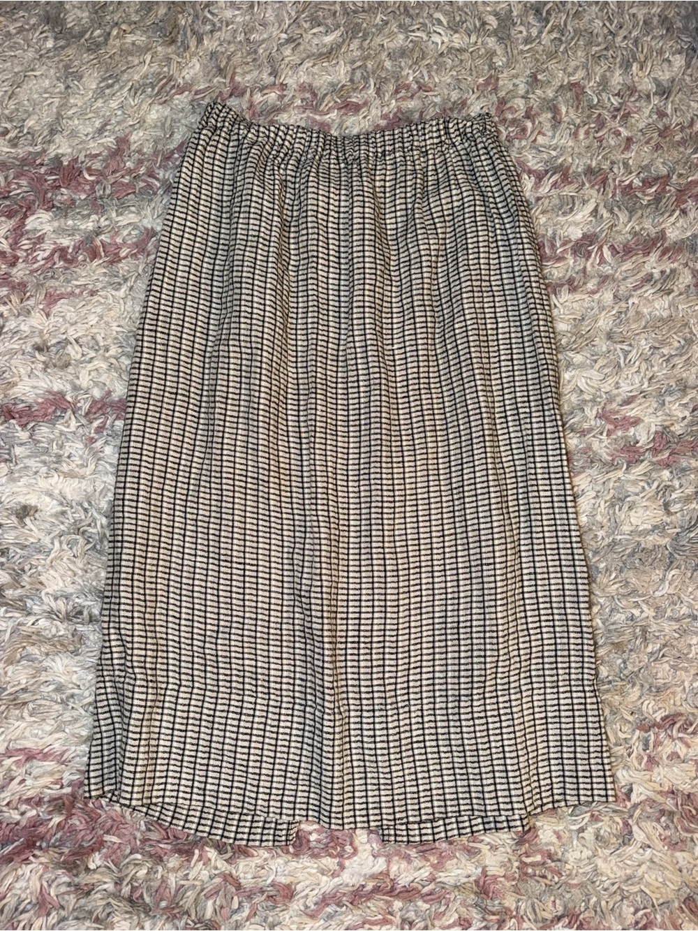 Flax Linen Midi Skirt